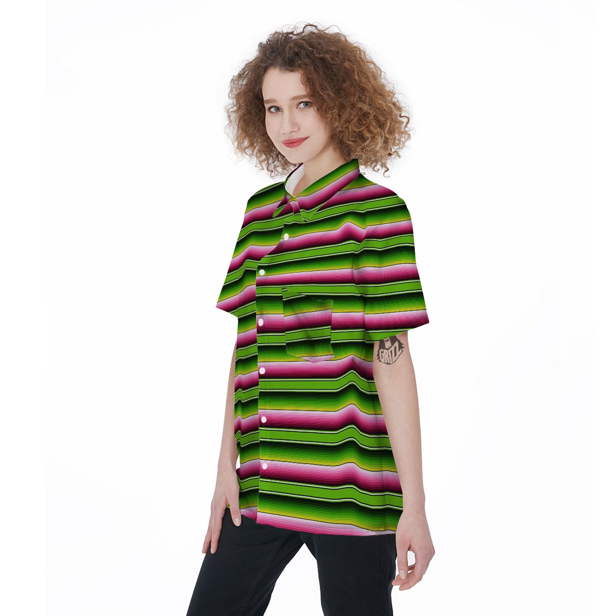 Green Mexican Baja Women's Short Sleeve Shirts-grizzshop