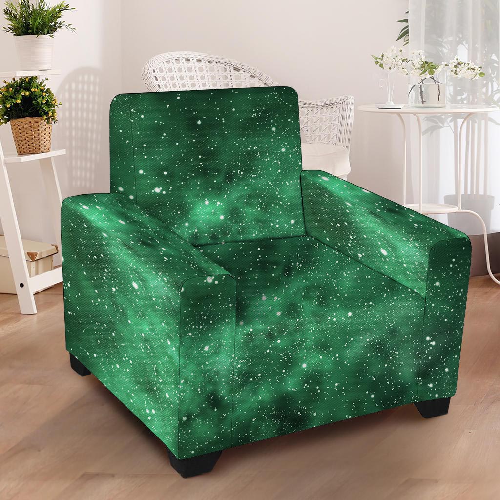 Green Nebula Galaxy Armchair Cover-grizzshop