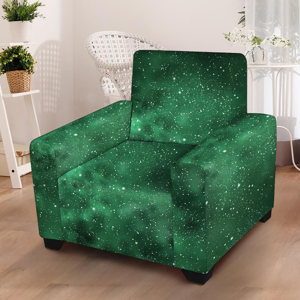 Green Nebula Galaxy Armchair Cover-grizzshop