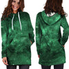 Green Nebula Galaxy Hoodie Dress-grizzshop