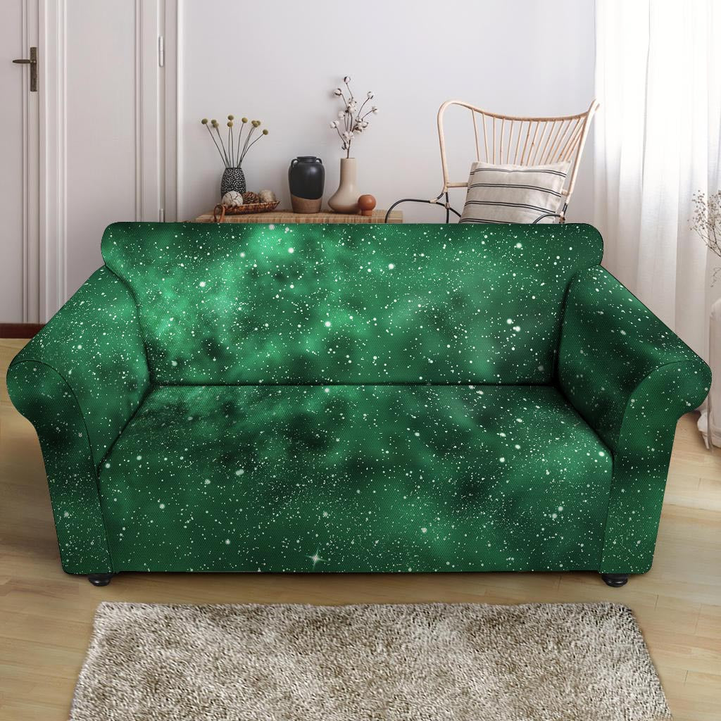 Green Nebula Galaxy Loveseat Cover-grizzshop