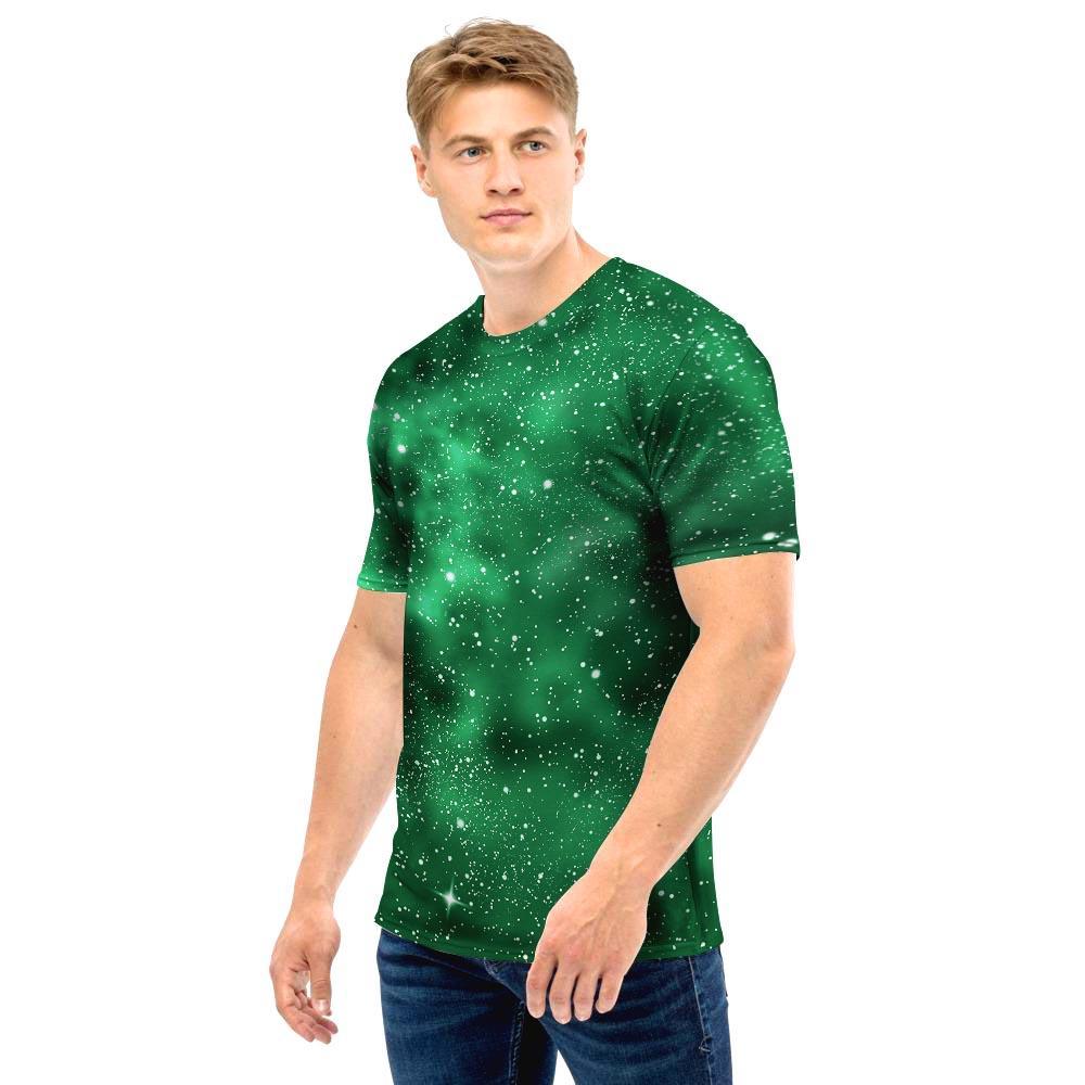 Green Nebula Galaxy Men T Shirt-grizzshop