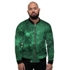 Green Nebula Galaxy Men's Bomber Jacket-grizzshop