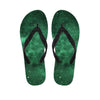 Green Nebula Galaxy Men's Flip Flops-grizzshop