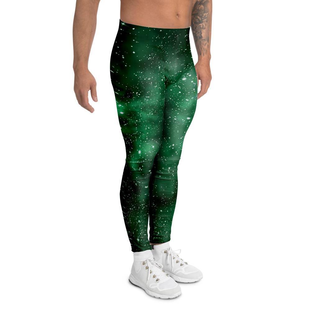 Green Nebula Galaxy Men's Leggings-grizzshop