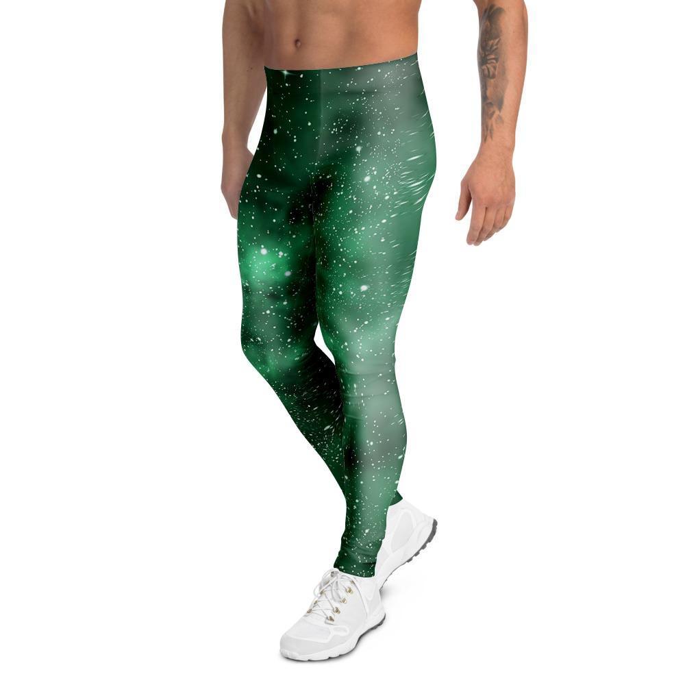 Green Nebula Galaxy Men's Leggings-grizzshop