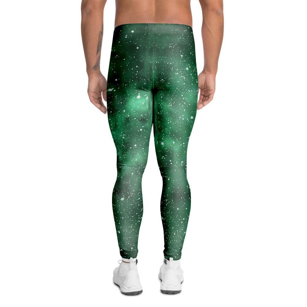 Green Nebula Galaxy Men's Leggings-grizzshop