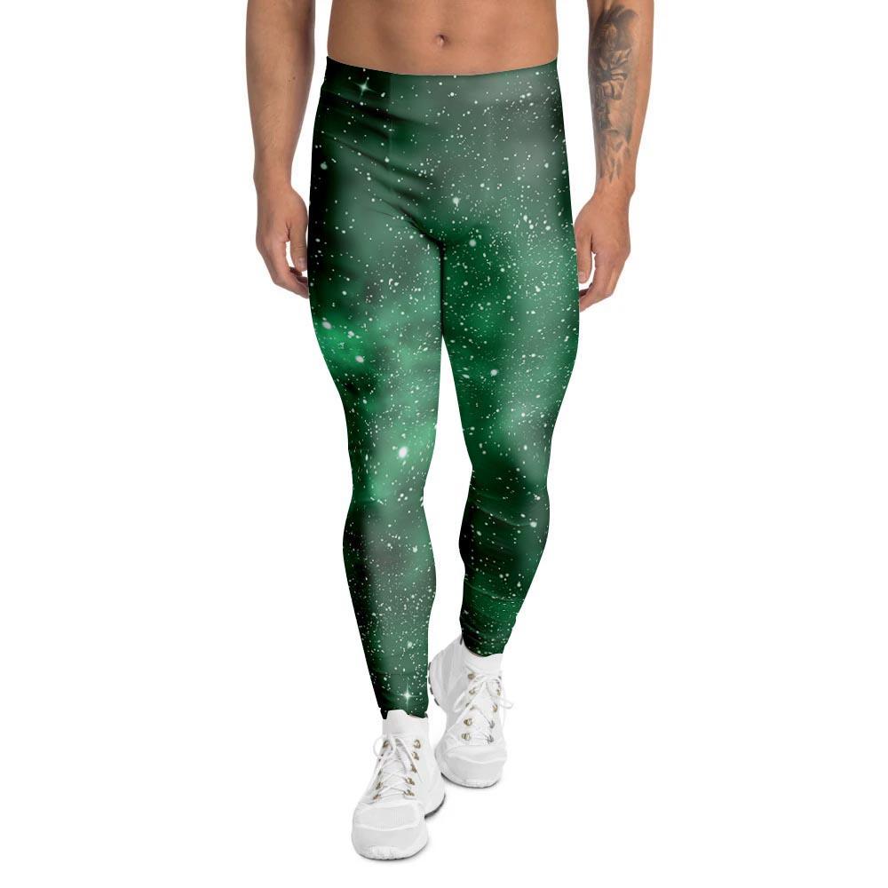 Green Nebula Galaxy Men's Leggings-grizzshop