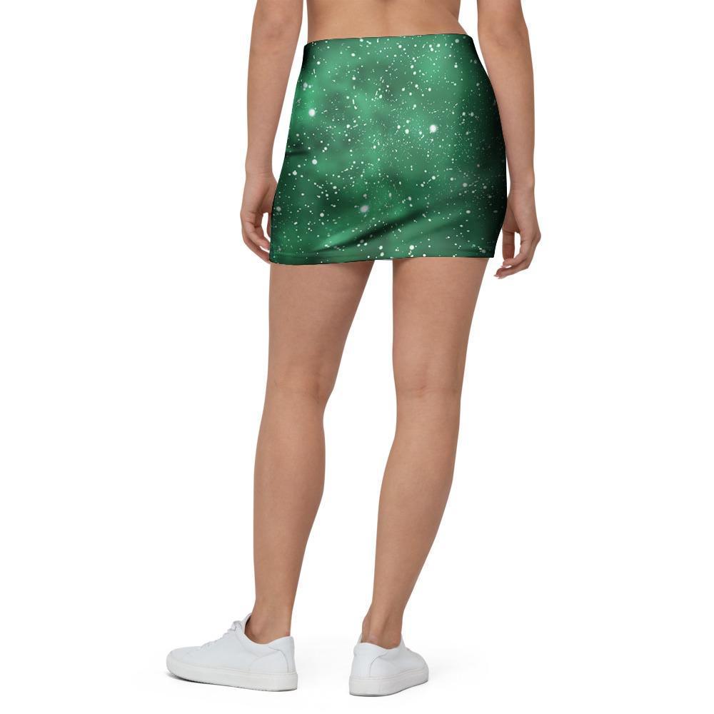 Green Nebula Galaxy Mini Skirt-grizzshop