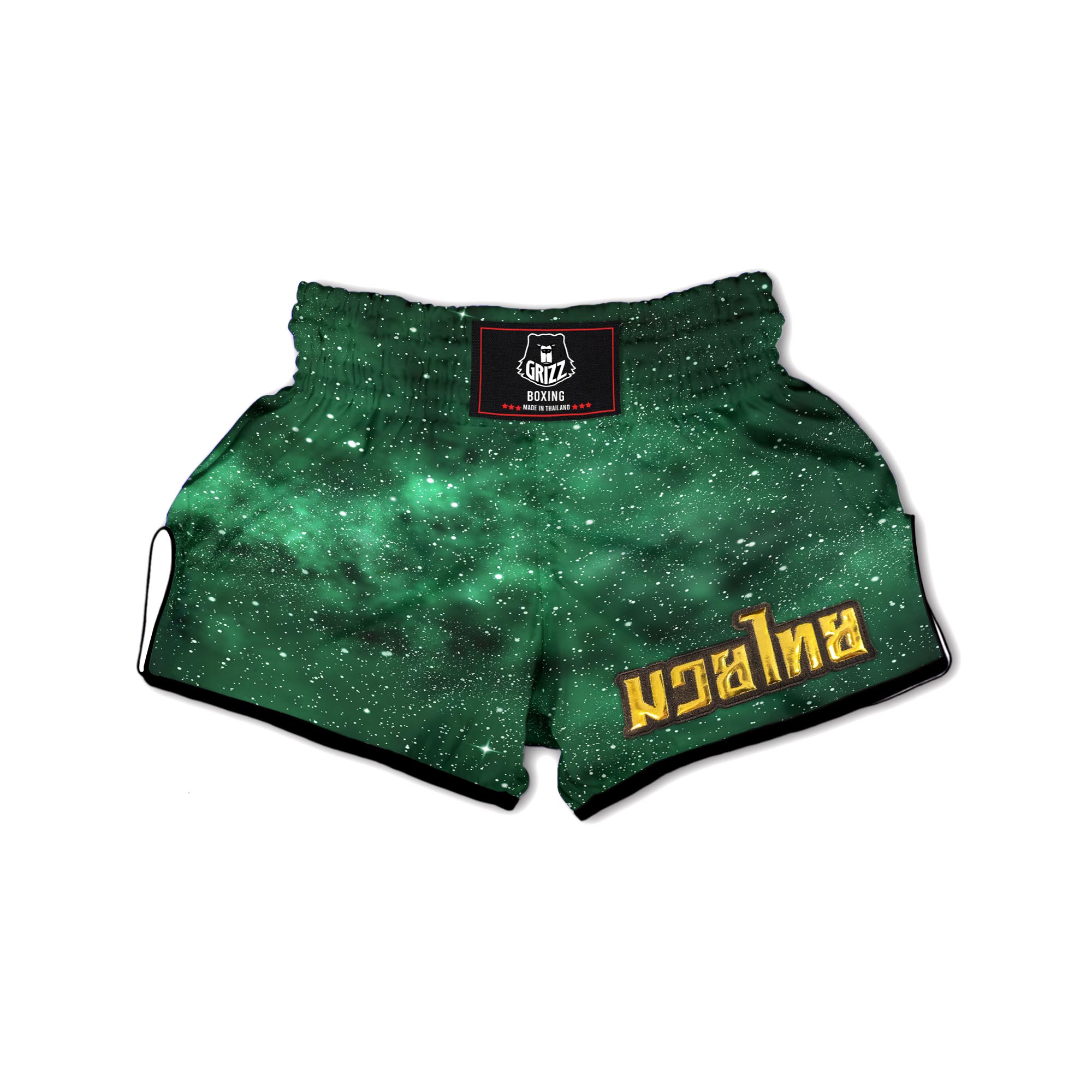 Green Nebula Galaxy Muay Thai Boxing Shorts-grizzshop