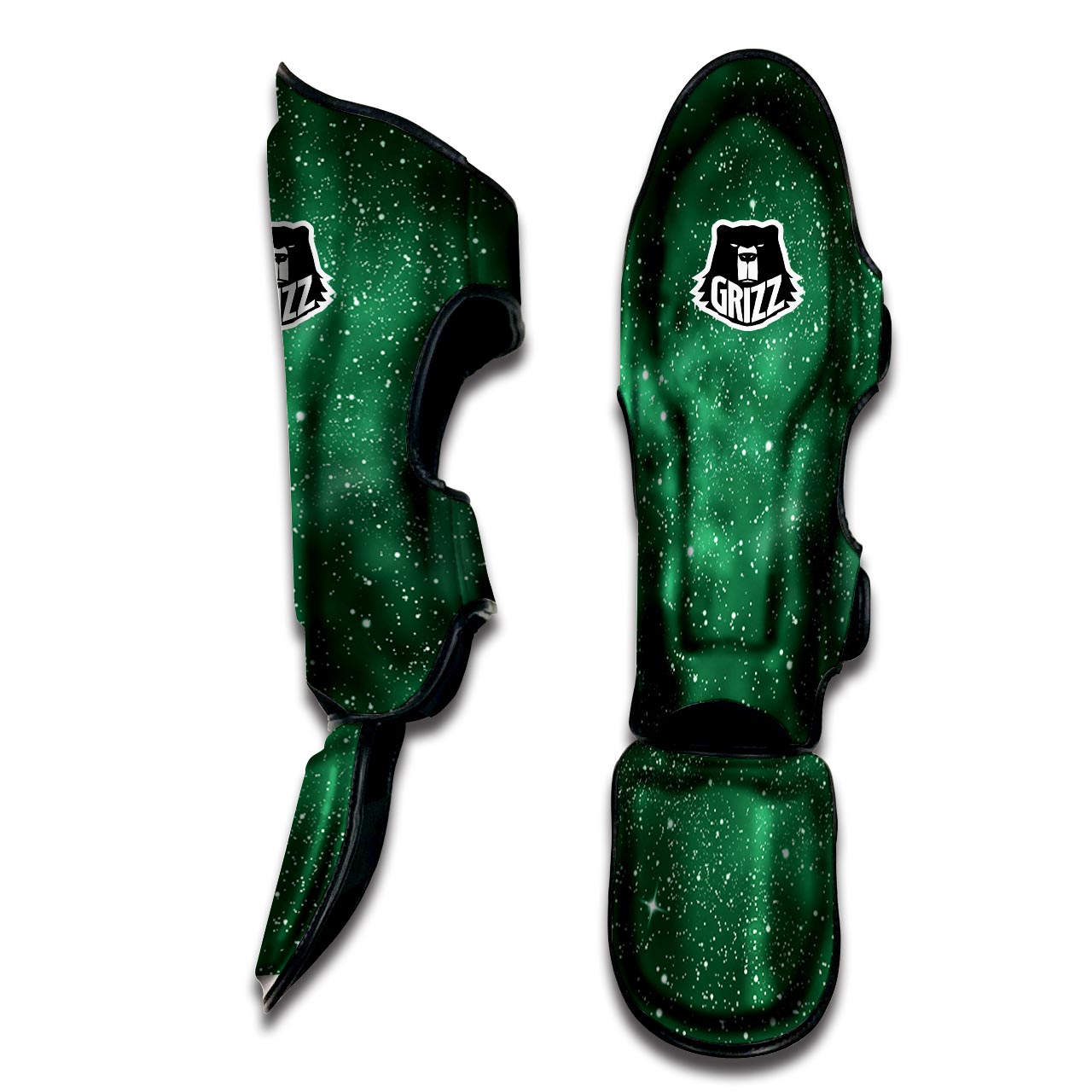 Green Nebula Galaxy Muay Thai Shin Guard-grizzshop