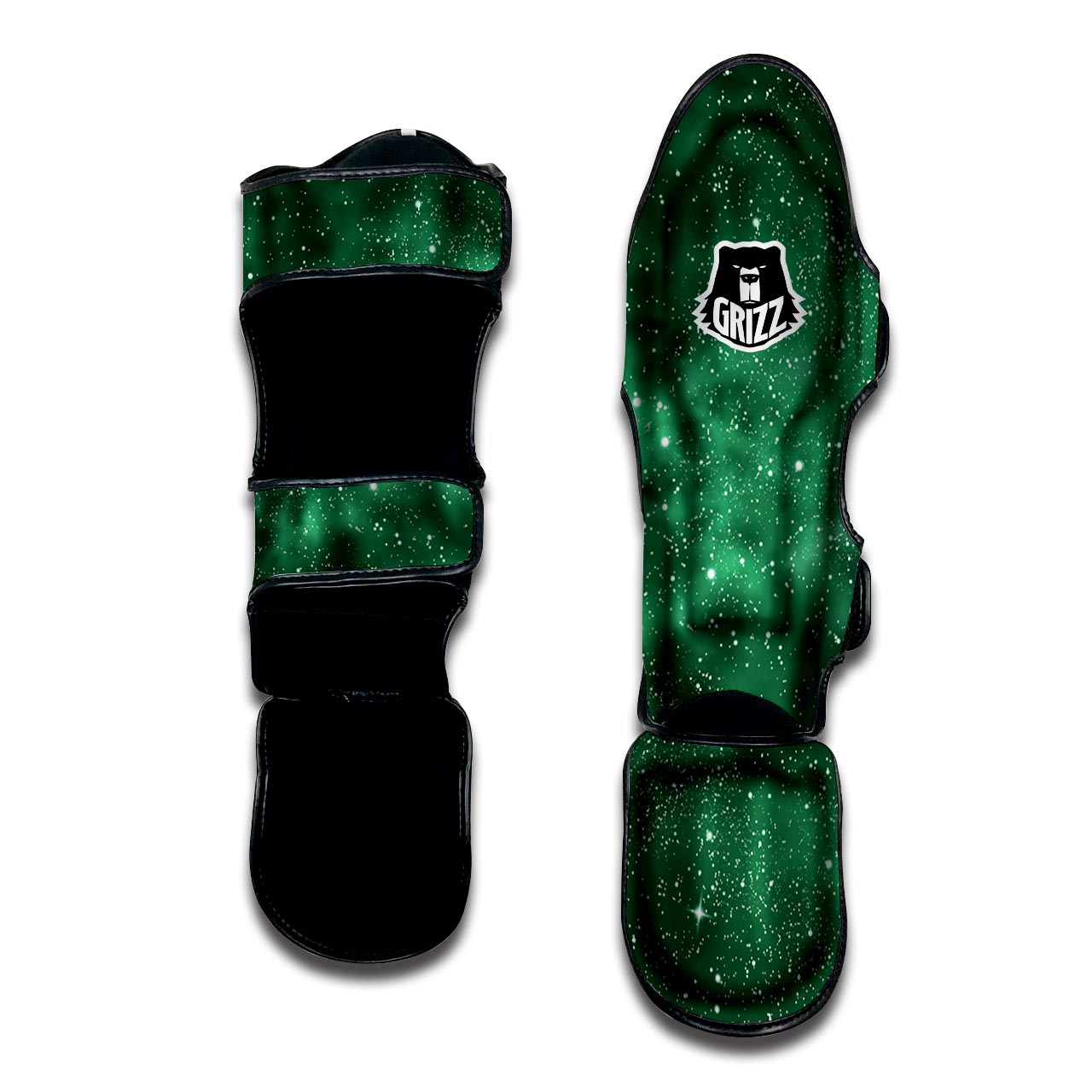 Green Nebula Galaxy Muay Thai Shin Guard-grizzshop