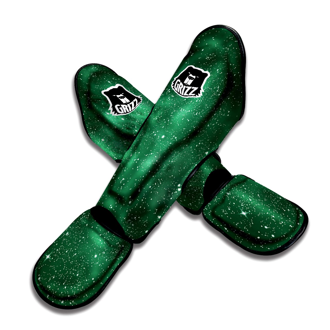 Green Nebula Galaxy Muay Thai Shin Guard-grizzshop