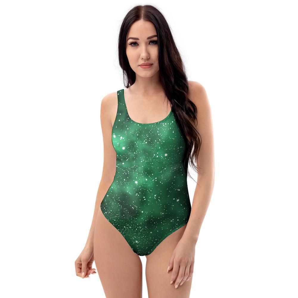 Green Nebula Galaxy One Piece Swimsuite-grizzshop