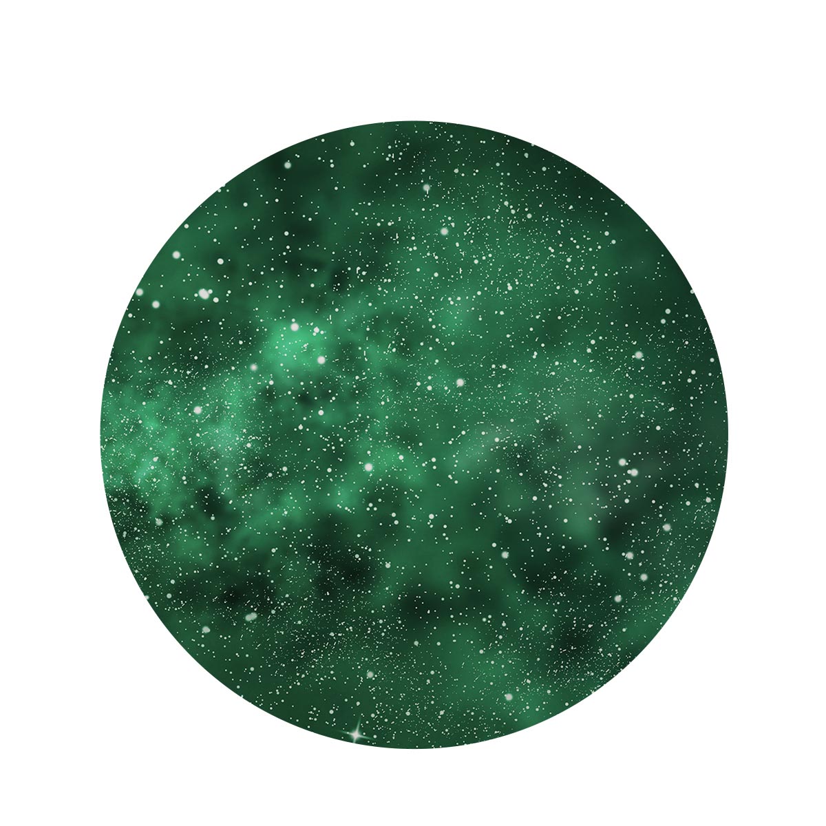 Green Nebula Galaxy Round Rug-grizzshop