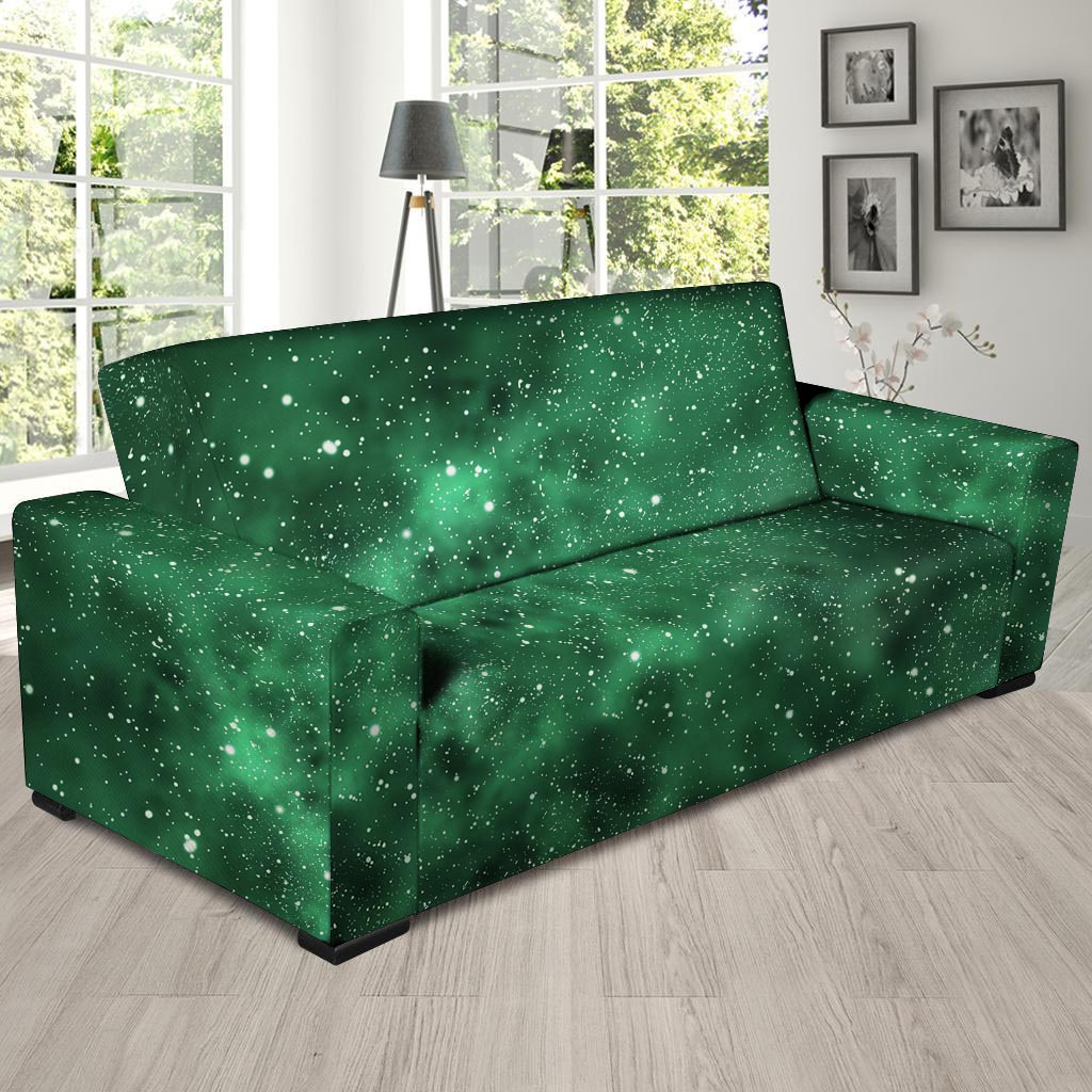 Green Nebula Galaxy Sofa Cover-grizzshop