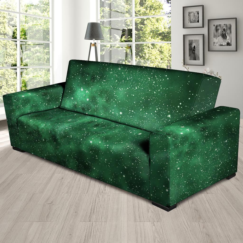 Green Nebula Galaxy Sofa Cover-grizzshop