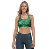 Green Nebula Galaxy Sports Bra-grizzshop