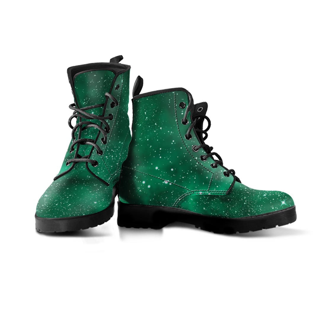 Green Nebula Galaxy Women's Boots-grizzshop