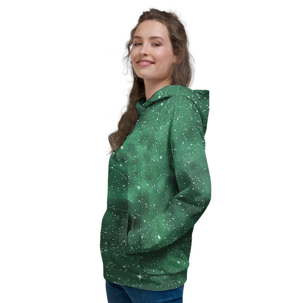 Green Nebula Galaxy Women's Hoodie-grizzshop