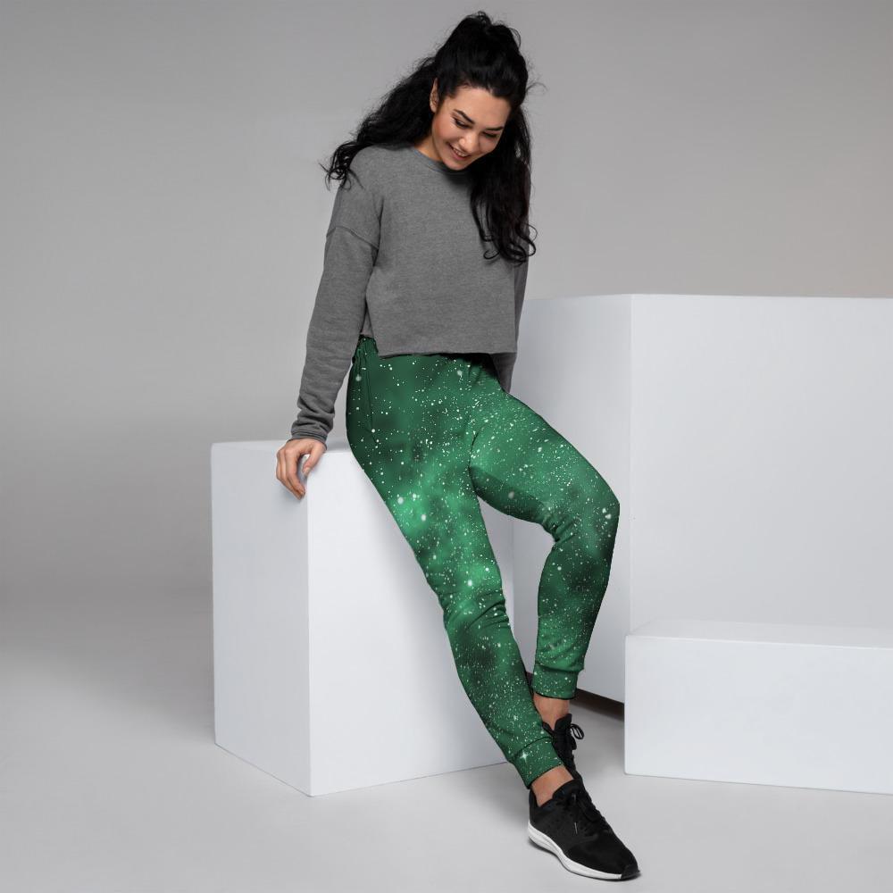 Green Nebula Galaxy Women's Joggers-grizzshop