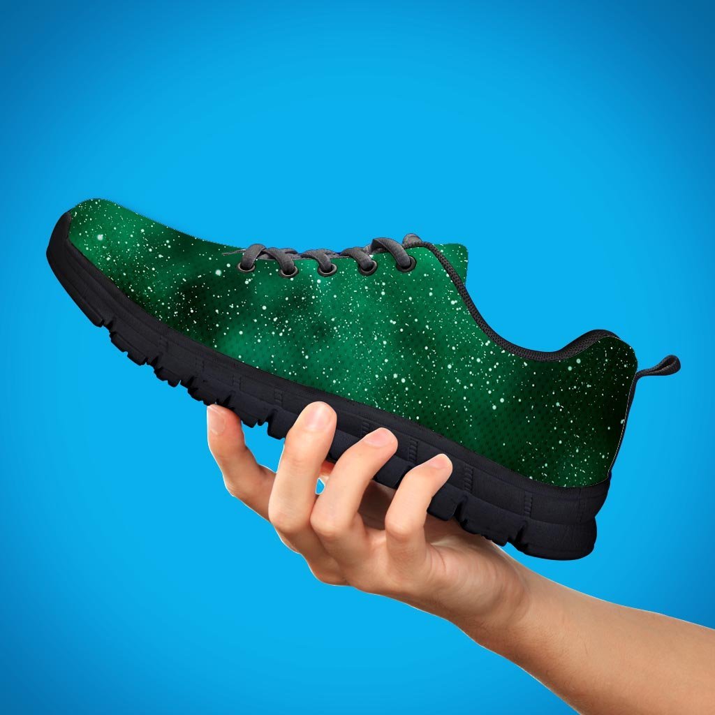 Green Nebula Galaxy Women's Sneakers-grizzshop