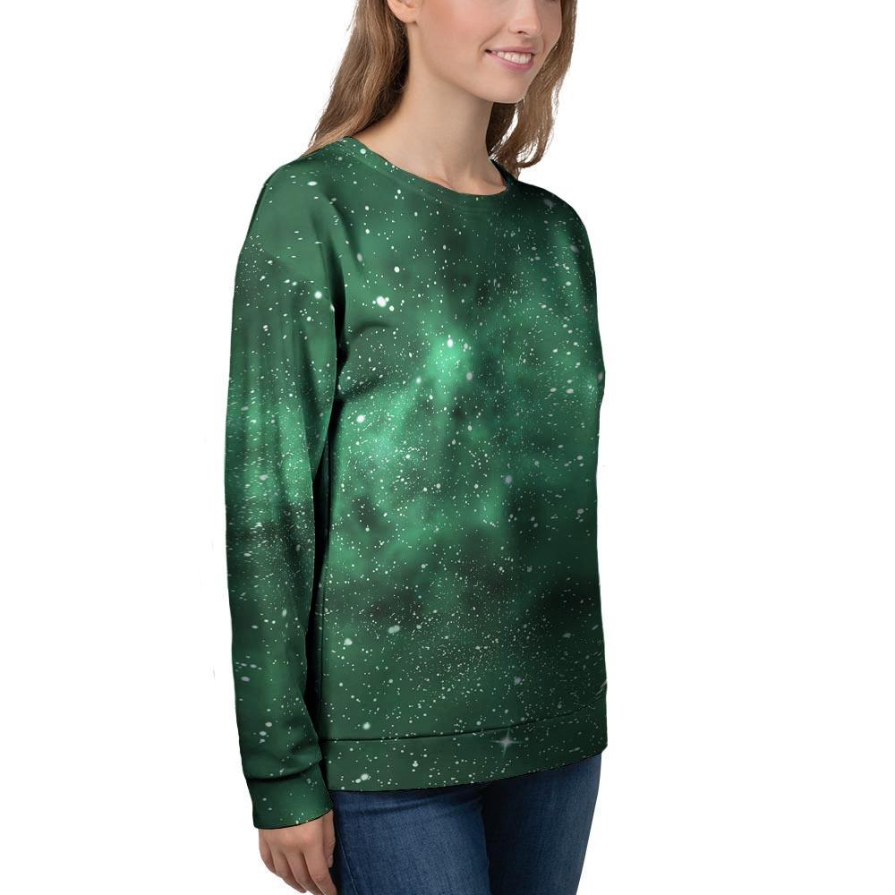 Green Nebula Galaxy Women's Sweatshirt-grizzshop