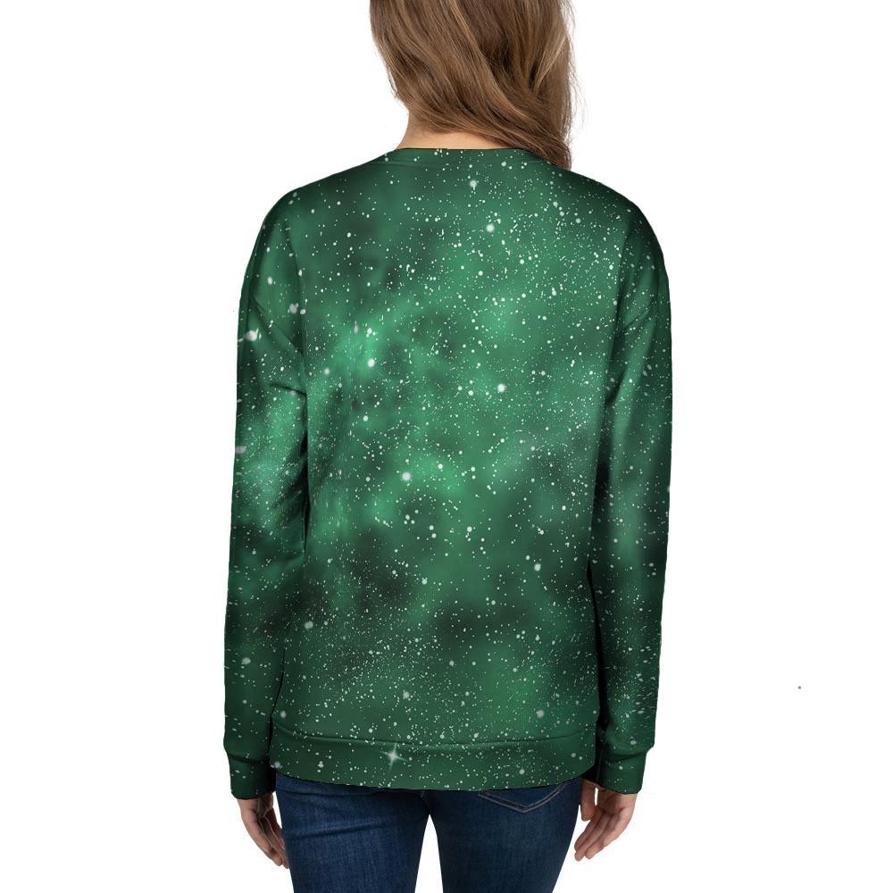 Green Nebula Galaxy Women's Sweatshirt-grizzshop