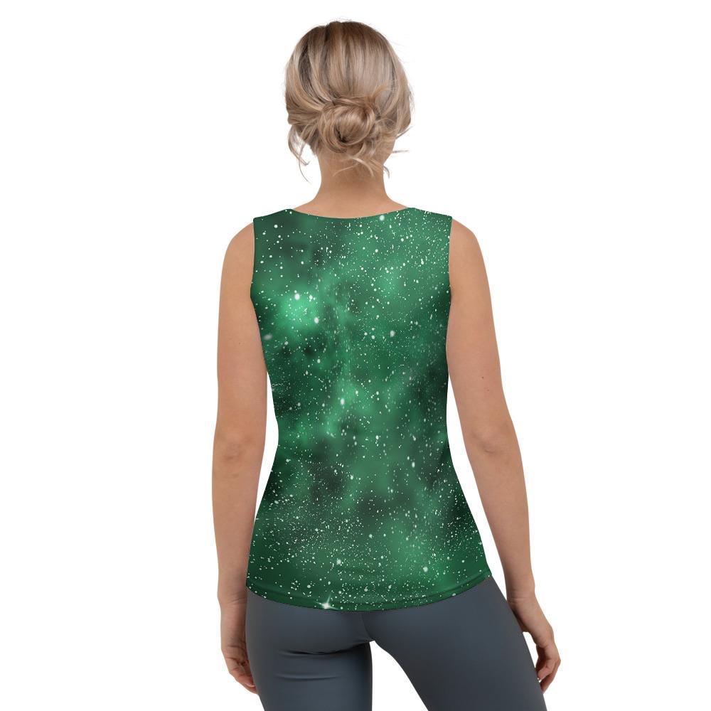 Green Nebula Galaxy Women's Tank Top-grizzshop
