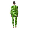 Green Neon Camo And Camouflage Print Men's Pajamas-grizzshop