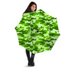 Green Neon Camo And Camouflage Print Umbrella-grizzshop