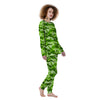 Green Neon Camo And Camouflage Print Women's Pajamas-grizzshop