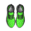 Green Neon Paisley Bandana Print Black Running Shoes-grizzshop