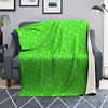 Green Neon Paisley Bandana Print Blanket-grizzshop