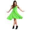 Green Neon Paisley Bandana Print Dress-grizzshop