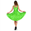 Green Neon Paisley Bandana Print Dress-grizzshop