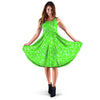 Green Neon Paisley Bandana Print Dress-grizzshop