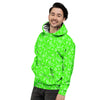 Green Neon Paisley Bandana Print Men's Hoodie-grizzshop