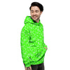 Green Neon Paisley Bandana Print Men's Hoodie-grizzshop