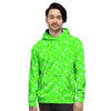 Green Neon Paisley Bandana Print Men's Hoodie-grizzshop