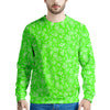 Green Neon Paisley Bandana Print Men's Sweatshirt-grizzshop