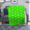 Green Neon Paw Print Blanket-grizzshop