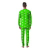 Green Neon Paw Print Men's Pajamas-grizzshop