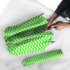 Green Neon Zigzag Print Pattern Umbrella-grizzshop