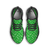 Green Paisley Bandana Print Black Running Shoes-grizzshop