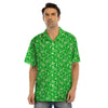 Green Paisley Bandana Print Men’s Hawaiian Shirt-grizzshop