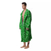 Green Paisley Bandana Print Men's Robe-grizzshop