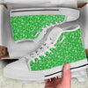 Green Paisley Bandana Print White High Top Shoes-grizzshop