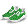 Green Paisley Bandana Print White Running Shoes-grizzshop