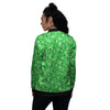 Green Paisley Bandana Print Women's Bomber Jacket-grizzshop